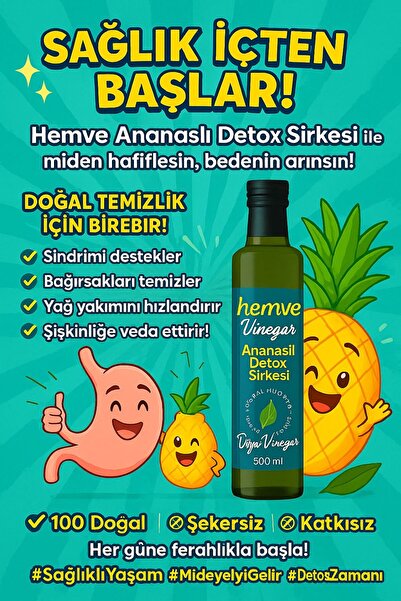 HEMVE DETOX SİRKESİ 500 ML