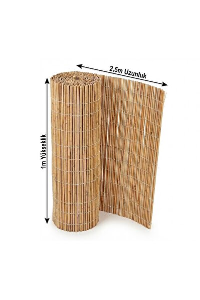 My Family Doğal Hasır Balkon ve Bahçe Çiti 100x250 cm – Gölgelik, Rüzgarlık ve Dekoratif Çit Örtüsü