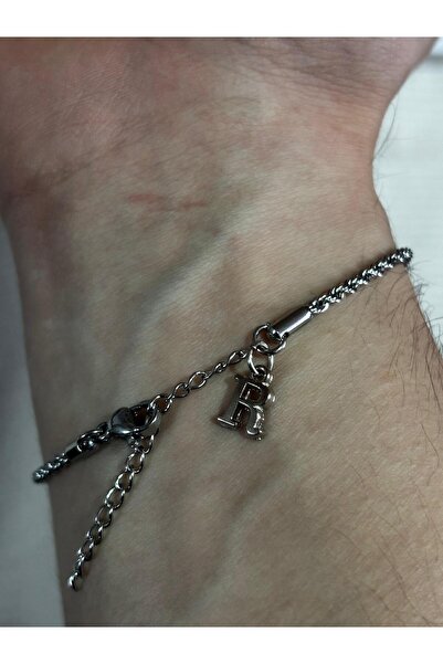 bijoux uniques سوار فولاذي للجنسين بحرف R