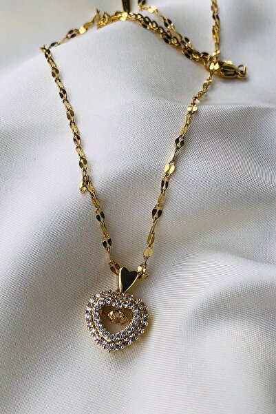 Bonicce Y Kolye Zirkon Taşlı Yıldız Desenli Kadın Çelik Kolye Stainless Steel