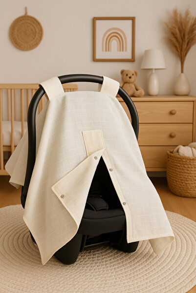 Heianmono Kids 2 Kat Önden Çıtçıtlı %100 Pamuk Müslin Puset Örtüsü