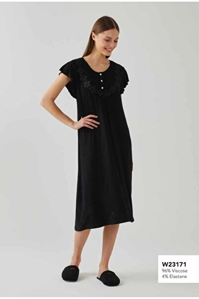 İpek Women's Short Sleeve Nightgown