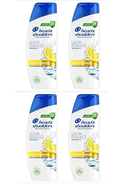 Head & Shoulders Şampuan 1-1 Limon Ferahlığı 72 Saat Kepeksiz x 4 Adet