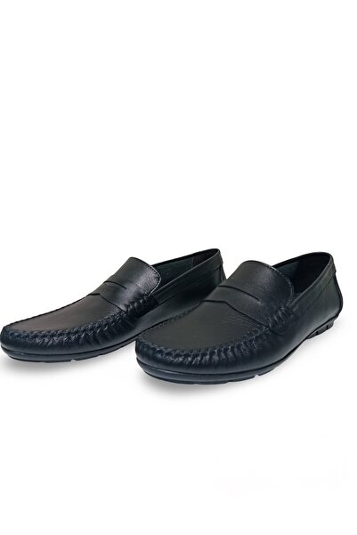 MODA حذاء رجالي أسود من الجلد الطبيعي دالاس