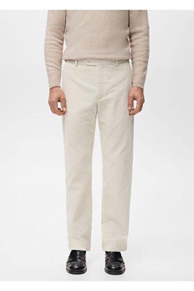 MANGO Man Regular kesim fitilli kadife pantolon