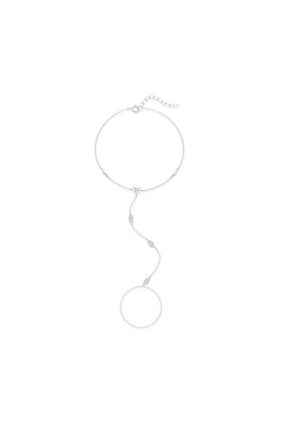Ayla IRYS SILVER Hand Chain Bracelet