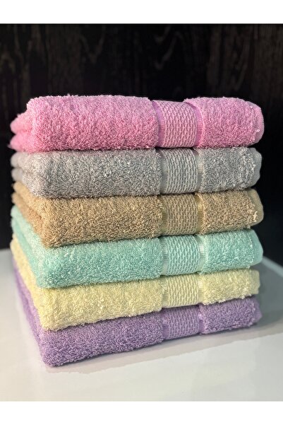 DeLavinDa %100 Pamuk 50x90 Lüks El Havlusu 6’lı– Extra Yumuşak, Otel & Spa Ka...