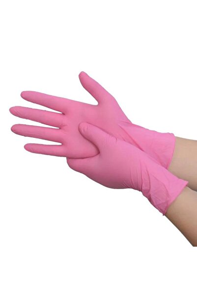 Has-Pet Pembe Nitril Eldiven Pudrasız S Beden 5'li Paket Laboratuvar Kullanım...
