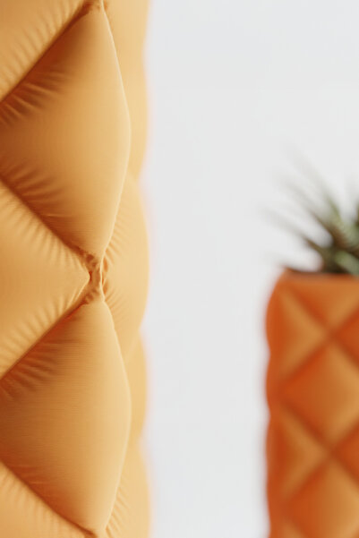 OEM Decorative flower pot with luxurious geometric design, Amber Glow color