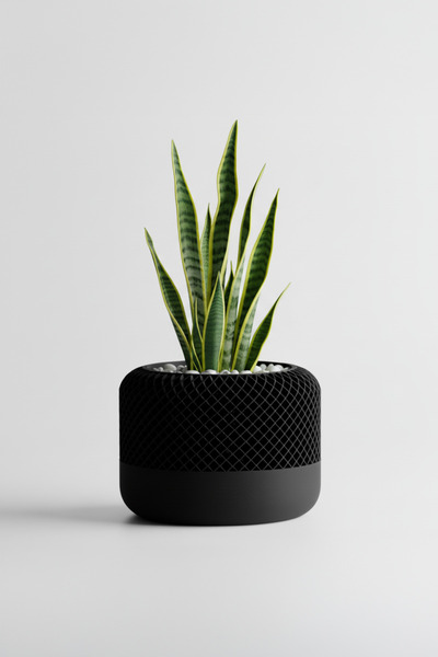 OEM Premium pot with textured mesh design, Midnight Onyx color