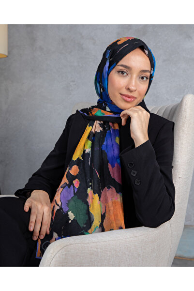 Sekine İpek DİJİTAL BAMBU KRAŞ ŞAL ÇİÇEK1