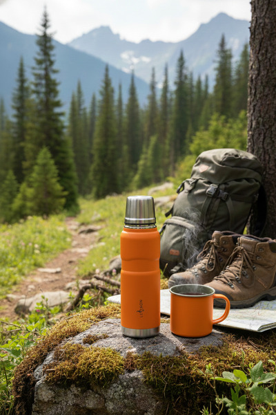 Le Paon 500 ml Paslanmaz Çelik Termos Bardak Kapaklı Sızdırmaz 24 Saat Sıcak ...