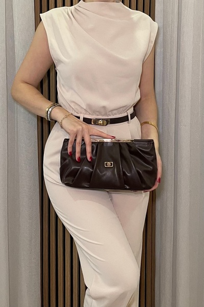 themoiss Women's Handbag, Chain Detail, Trendy Model