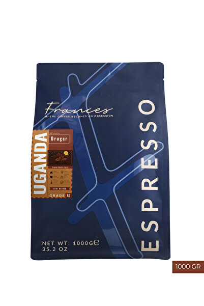 FRANCES %100 Arabica Uganda Drugar | Espresso | 1000 GR | Orta-Yüksek Yoğunluk