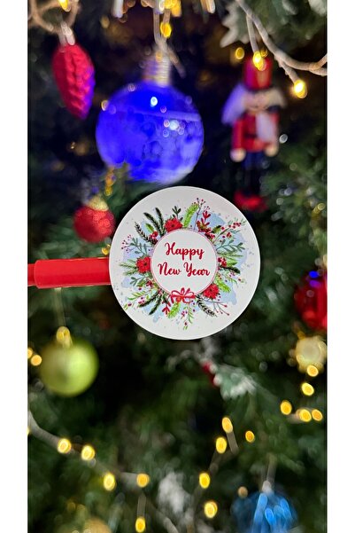 eylülün etiket fabrikası La Multi Ani - Anul Nou 5 Cm. Autocolant opac de dim...