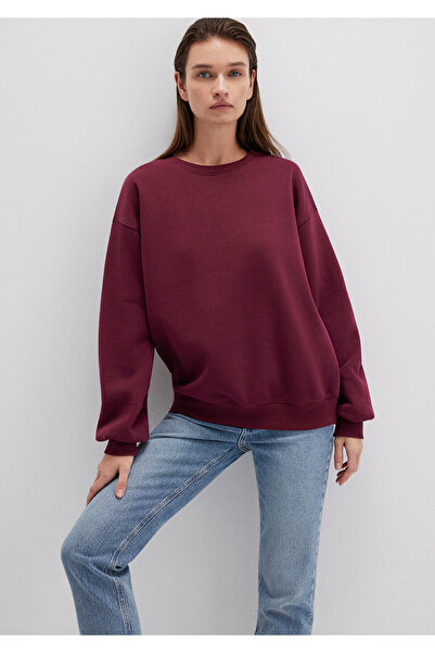 Mavi Crew Neck Claret Red Basic Sweatshirt 1610198-70415