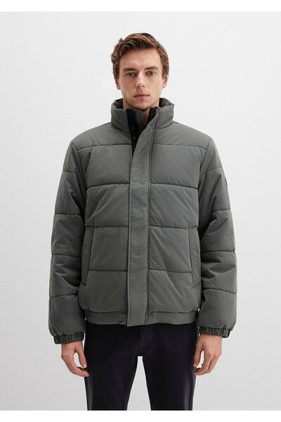Mavi Mock Neck Khaki Puffer Jacket 0110470-71598