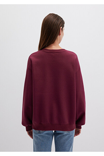 Mavi Crew Neck Claret Red Basic Sweatshirt 1610198-70415