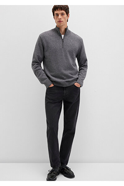 Mavi Grauer Pullover aus Wollmischung, reguläre Passform / normaler Schnitt 0710371-80024