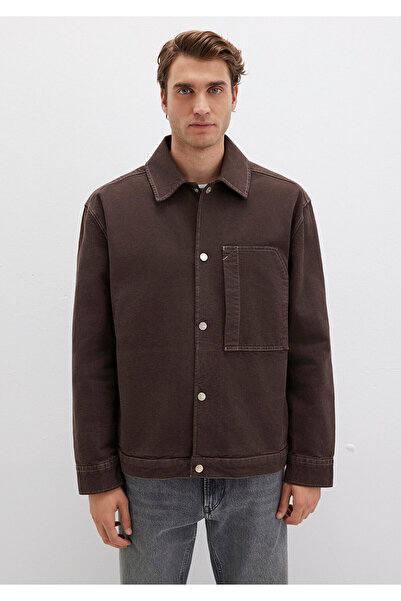 Mavi Καφέ πουκάμισο με λεπτομέρεια τσέπης Oversize / Φαρδιά κοπή 0211779-70219