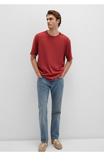 Mavi Rotes T-Shirt mit lockerer Passform / lockerer, bequemer Schnitt 0613044-70457