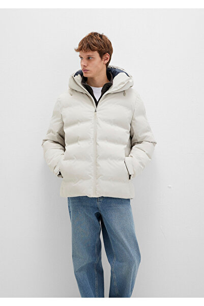 Mavi Water Repellent K Hooded Ecru Inflatable Jacket 0110313-70144