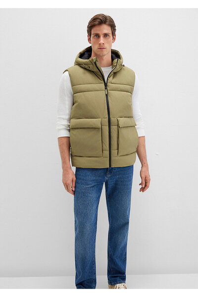 Mavi Pocket Detailed Green Puffer Vest Regular Fit / Regular Cut 0110389-70377