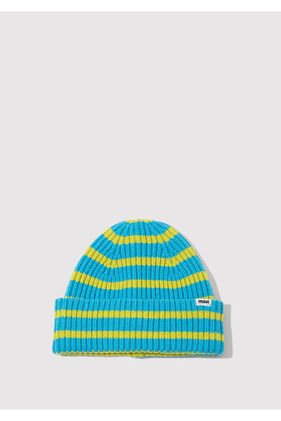 Mavi Striped Green Beret 1912804-19133