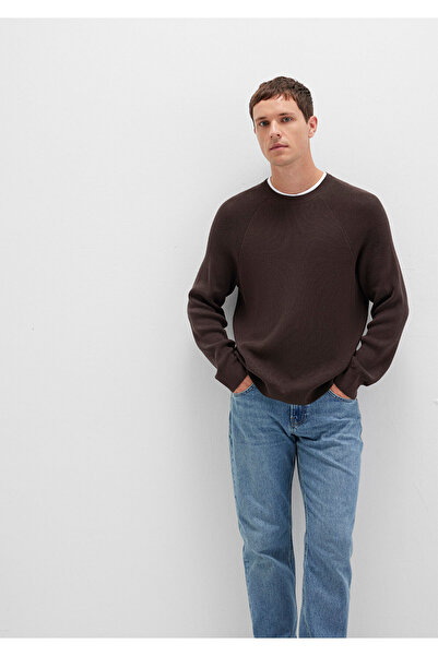 Mavi Brauner Pullover mit Rundhalsausschnitt, reguläre Passform, normaler Schnitt 0710307-70219