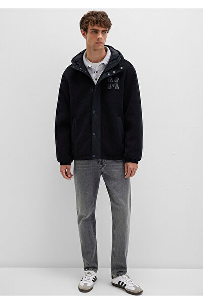 Mavi M Logo Patchli Black Coat Loose Fit / Relaxed Fit 0110628-80022