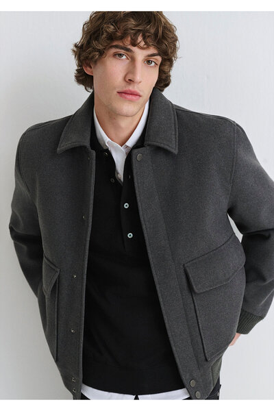 Mavi Wool Blend Anthracite Jacket Regular Fit / Regular Cut 0110658-80023