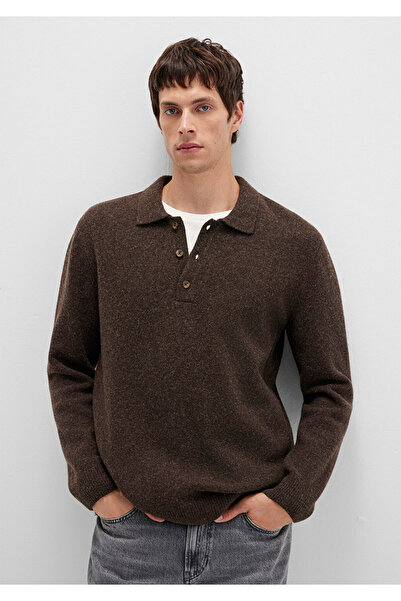 Mavi Brauner Strickpullover aus Wollmischung Polo 0710255-70251