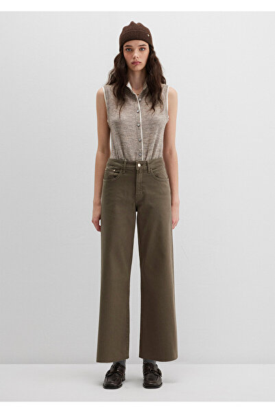 Mavi Paloma Khaki Gabardine Trousers 1010114-91195