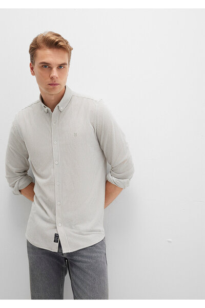 Mavi Ριγέ Χακί Πουκάμισο Slim Fit / Slim Fit 0211402-91332