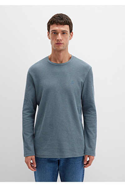 Mavi Long Sleeve Green Basic T-Shirt Slim Fit / Slim Fit 065755-80889