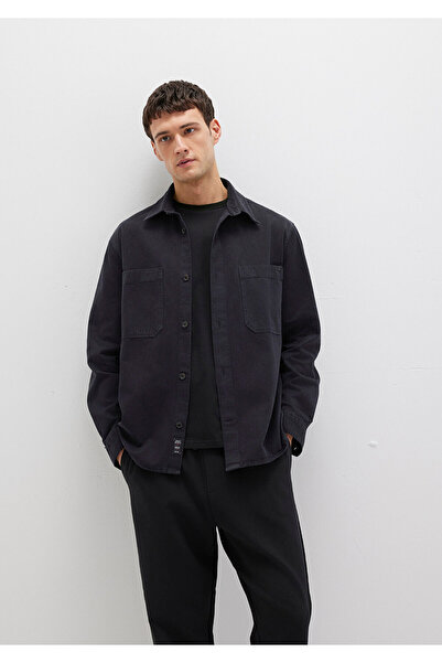 Mavi Tencel Tm Lyocell Blend Black Shirt Regular Fit / Regular Cut 0211649-900