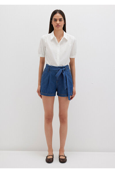 Mavi Belt Detailed Denim Shorts 1410214-86971