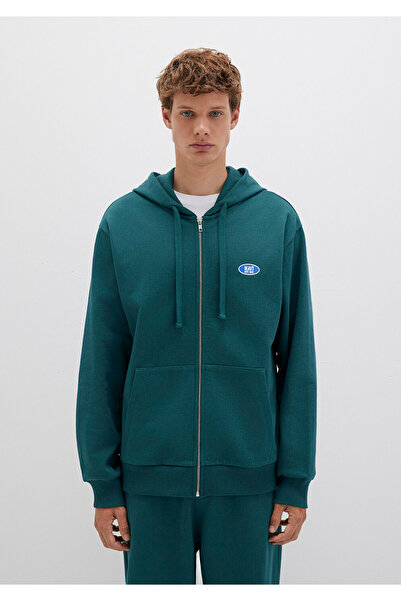 Mavi Πράσινο φούτερ με κουκούλα και φερμουάρ 0S10372-87831