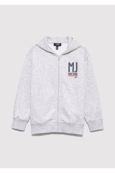 Mavi Mj Printed Hooded Gray Sweatshirt 6S10138-88467