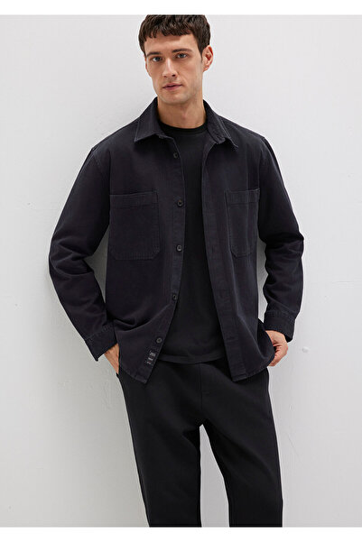 Mavi Tencel Tm Lyocell Blend Black Shirt Regular Fit / Regular Cut 0211649-900