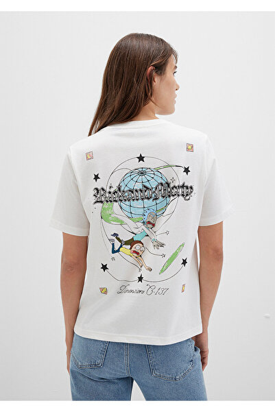 Mavi Rick and Morty Printed Ecru T-Shirt Regular Fit / Regular Cut 1613675-70057