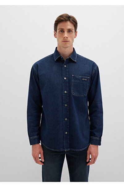 Mavi Aidan Black Vintage Indigo Blue Jean πουκάμισο Regular Fit / Κανονική εφαρμογή 0210588-90768