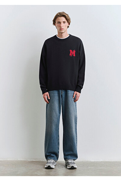 Mavi M Надрукований синій светр Loose Fit / Зручний крій 0710314-89353