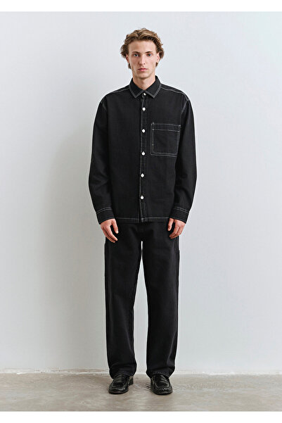 Mavi Black Shirt with Stitching Detail Loose Fit / Relaxed Fit 0211688-90850