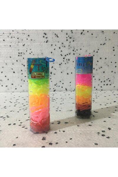 İNCİ AKSESUAR Rubber Band Hair Braiding Elastic (Black Transparent Color and Polka Dots 2 Large Boxes)