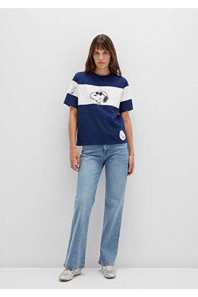 Mavi Світшот з принтом Снупі, синій, Regular Fit / Нормальний крій 1613671-70491