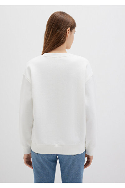 Mavi Φούτερ με λογότυπο Cat Ecru 1S10460-70057