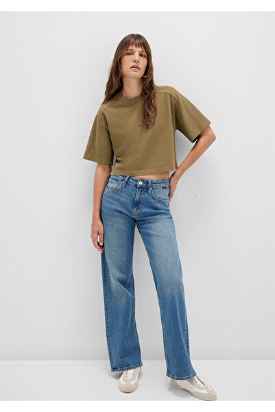 Mavi Khaki Crop T-Shirt Boxy Fit 1613345-71563