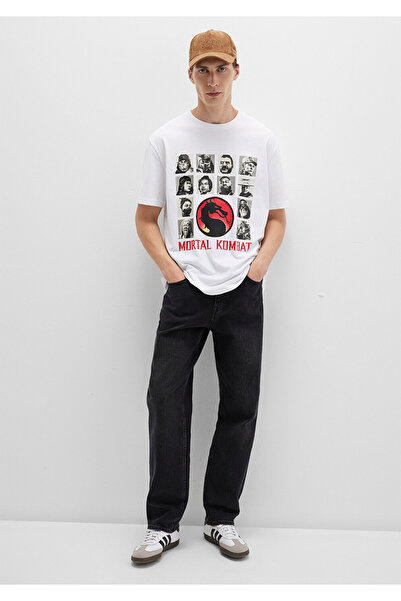 Mavi Mortal Kombat Printed White T-Shirt Loose Fit / Relaxed Fit 0612921-620