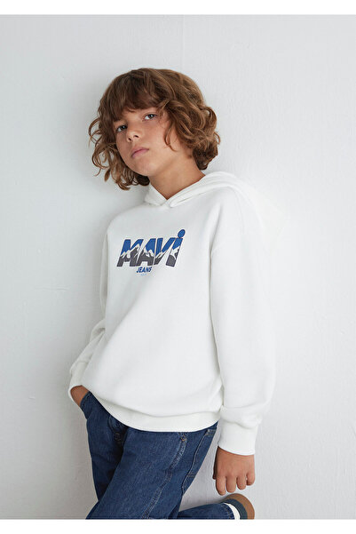 Mavi Τζιν με τύπωμα Εκρού Φούτερ 6S10158-70057